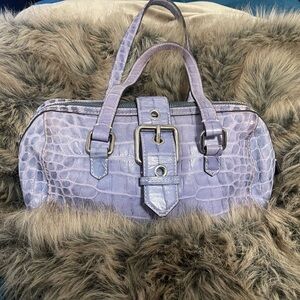 Dooney & Bourke periwinkle blue purple crocodile genuine leather bag